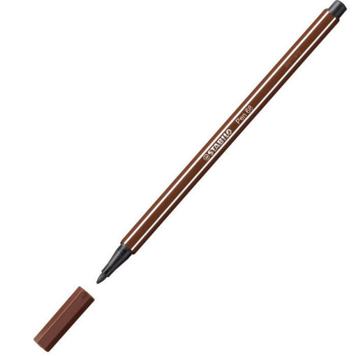 Stabilo Pen 68/45 μαρκαδοράκι σε κλασικό καφέ χρώμα με μύτη 1mm – EAN 4006381333306 – Lichnaribooks