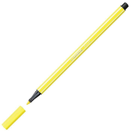 Stabilo Pen 68/24 μαρκαδοράκι σε φωτεινό κίτρινο λεμονί χρώμα, μύτη 1mm – EAN 4006381333160 – Lichnaribooks