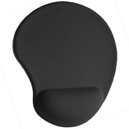 Μαύρο εργονομικό mouse pad Omega OMPGB με ενσωματωμένο μαξιλαράκι gel για την υποστήριξη του καρπού