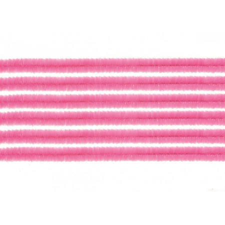 Σύρμα πίπας Glorex ροζ 8mm x 50cm πακέτο 10 τεμαχίων 7610877301082