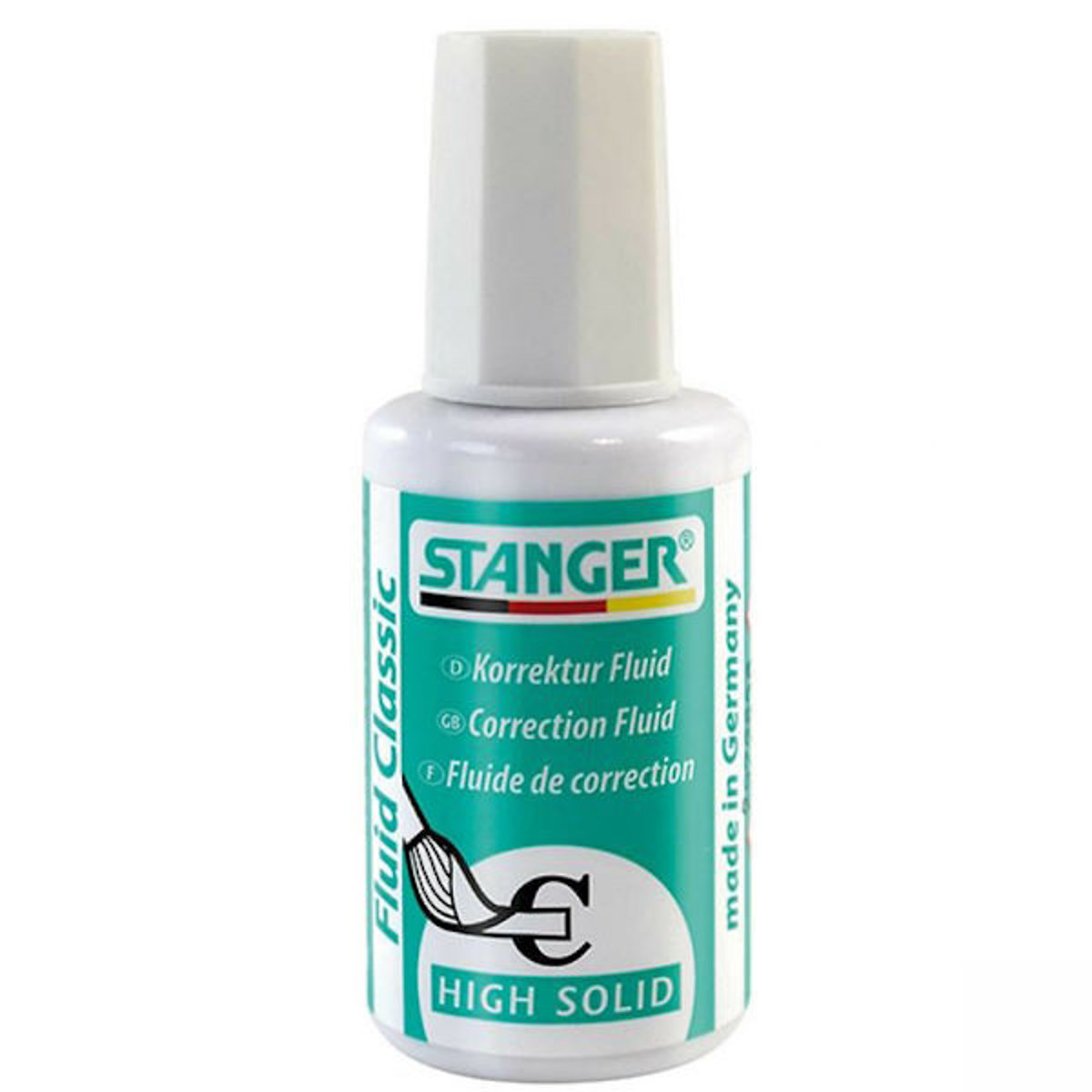 Διορθωτικό υγρό Stanger 18ml με πινέλο εφαρμογής για λευκό χαρτί.