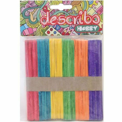 Describo Ξυλάκια παγωτού χρωματιστά 100τεμ 11.4x1cm 5205726001941 διαθέσιμο στο Lichnaribooks