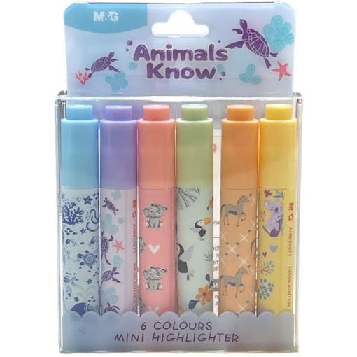 Εικόνα της Mαρκαδόροι υπογραμμίσεως mini Animal M&G 6τμχ. AHM29671