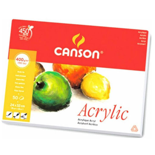 Εικόνα της Μπλοκ Canson Acrylic 400g/m2 24x32cm 50φ Gold Pr.