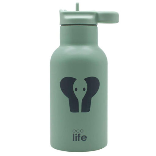 Θερμός ανοξείδωτος Ecolife Kids Thermos Animals Elephant 350ml με καλαμάκι