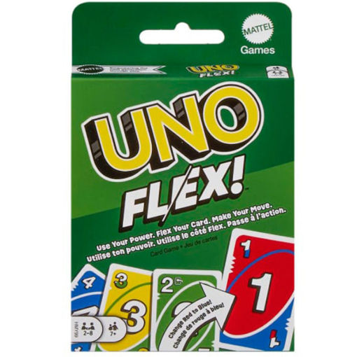 Κάρτες UNO Flex Mattel HMY99, νέα έκδοση με κάρτες Flex για ανατροπές και στρατηγική, EAN 194735135967, Lichnaribooks.