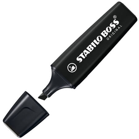 Μαρκαδόρος υπογραμμίσεως Stabilo Boss Nature Black 70/46, μαύρη φυσική απόχρωση, EAN 4006381599771, Lichnaribooks