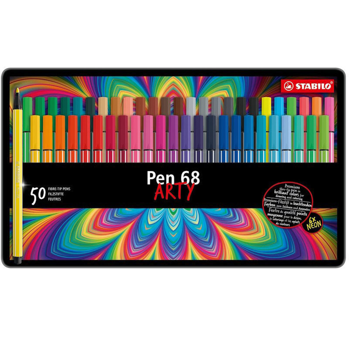 Σετ μαρκαδόροι ζωγραφικής Stabilo Pen 68 50 τεμάχια 6850-6 Lichnaribooks
