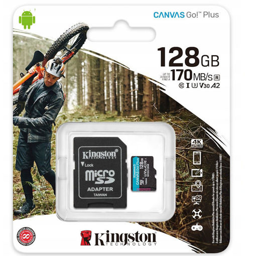 Εικόνα της Kingston microSD Memory Card 128GB Canvas Go! Plus SDCG3/128GB