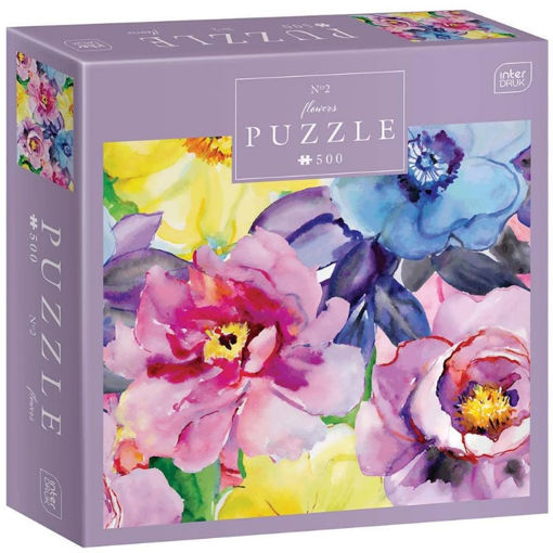Παζλ 500 τεμαχίων Inter Druk Flowers 2 – Πανοραμική απεικόνιση λουλουδιών για χαλάρωση και δημιουργικότητα – EAN 5902277326034