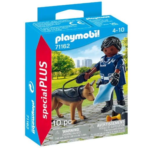 Εικόνα της Playmobil Special Plus Αστυνομικός με σκύλο-ανιχνευτή 71162