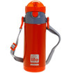 Θερμός ανοξείδωτος Ecolife κόκκινος 400ml με καλαμάκι από ατσάλι