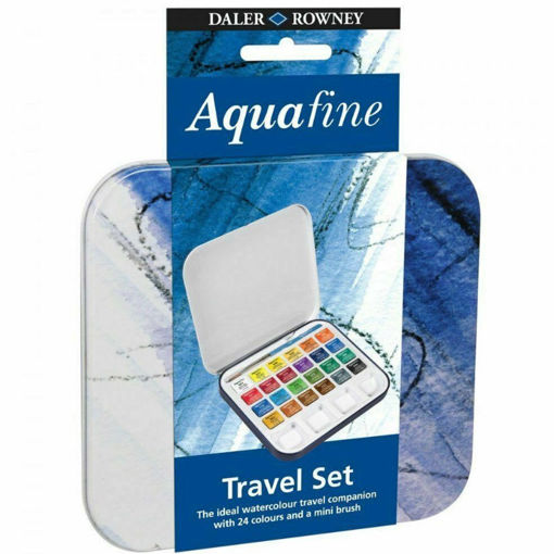 Set νεροχρωμάτων Daler-Rowney Aquafine Travel 24 τεμ. – Φορητό σετ ακουαρέλας – EAN 5011386094281 – Κωδικός 131900924
