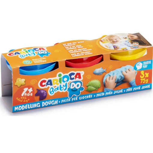 Πλαστοζυμαράκια Carioca Baby 3 τεμαχίων x 75g – Κωδ. 43179 – EAN 8003511431792 – Υποαλλεργικά, φυτικά, ασφαλή για παιδιά από 2 ετών