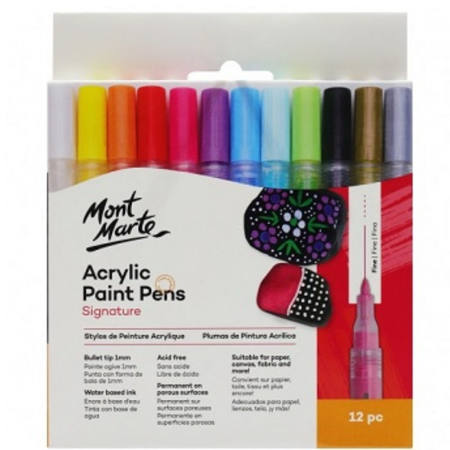 Εικόνα της Mαρκαδόροι Mont Marte Acrylic 12τμχ. 1mm MPN0129