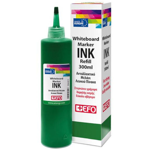 Μελάνι μαρκαδόρου πίνακα +Efo πράσινο 300ml – για επαναγέμιση whiteboard μαρκαδόρων