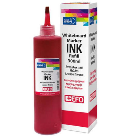Μελάνι μαρκαδόρου πίνακα +Efo κόκκινο 300ml – για επαναγέμιση whiteboard μαρκαδόρων
