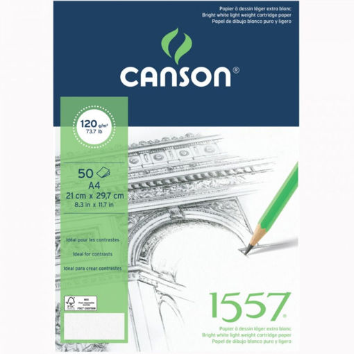 Εικόνα της Μπλοκ Canson 1557 Sketch Α4 120g/m2 50φ