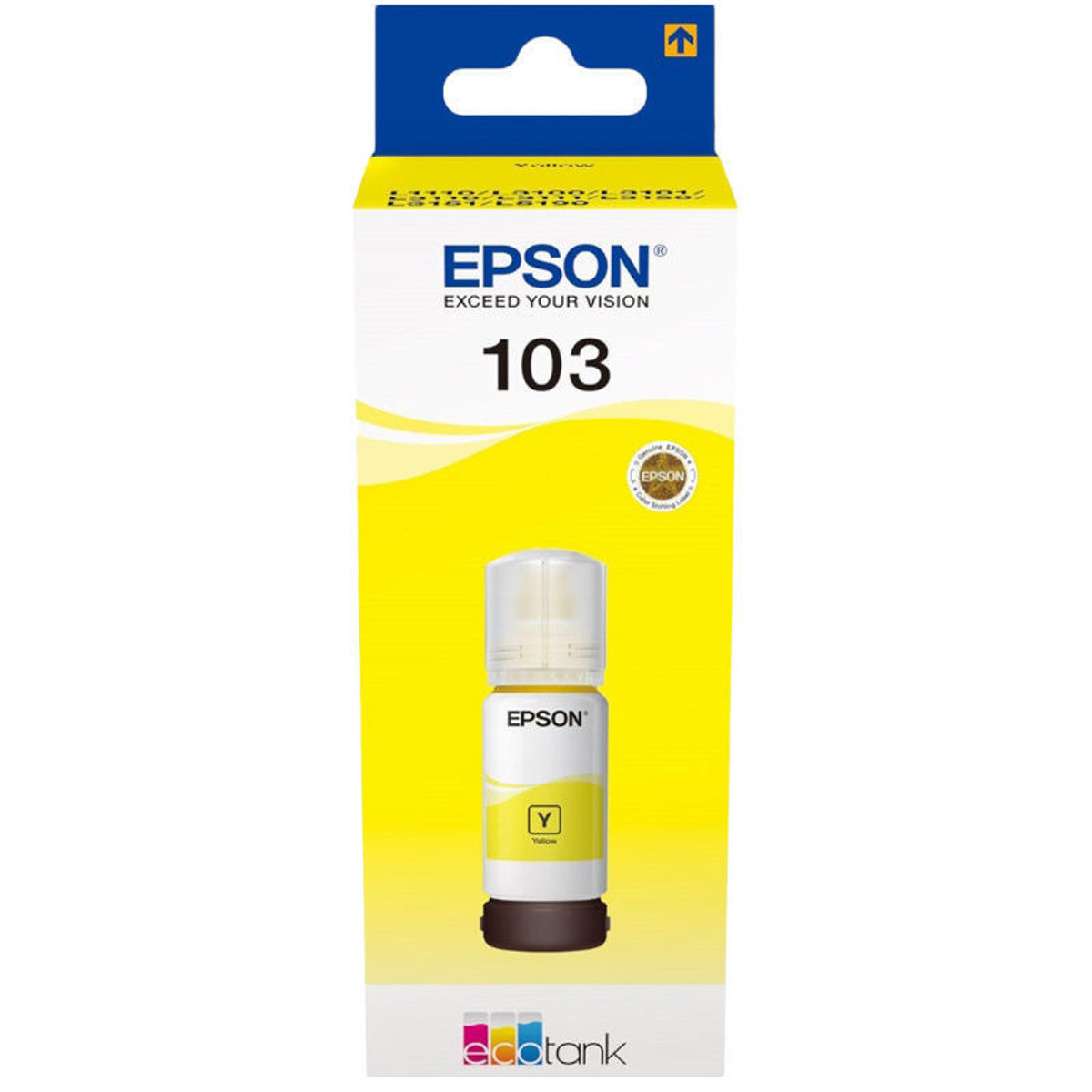 Μελάνι Epson 103 Yellow 65ml ink bottle κωδικός T00S44A για EcoTank εκτυπωτές