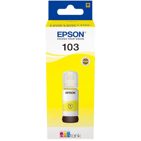 Μελάνι Epson 103 Yellow 65ml ink bottle κωδικός T00S44A για EcoTank εκτυπωτές
