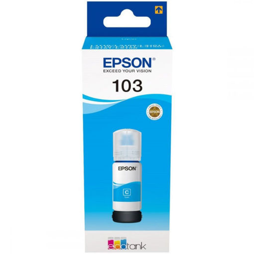 Μελάνι Epson 103 Cyan T00S24A 65ml – Γνήσια φιάλη μελάνης για εκτυπωτές EcoTank