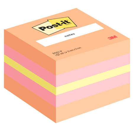Κύβος αυτοκόλλητος Post-it 3M 51x51mm 400φ ροζ 5051-P 4001895853821 Lichnaribooks