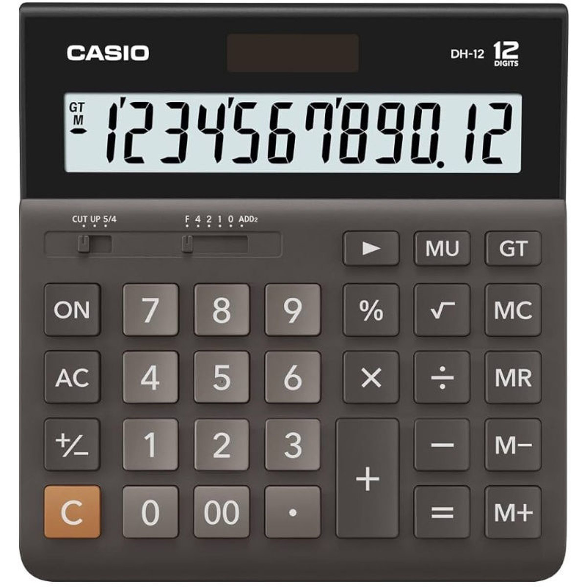 Αριθμομηχανή Casio DH-12 – Επιτραπέζια αριθμομηχανή 12 ψηφίων με μεγάλη LCD οθόνη και επαγγελματικές λειτουργίες – EAN 4971850091325