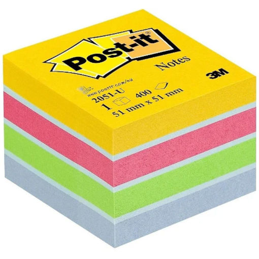 3M Post-it κύβος αυτοκόλλητος Ultra 51x51mm 400 φύλλα 2051-U 4046719532650 διαθέσιμο στο Lichnaribooks