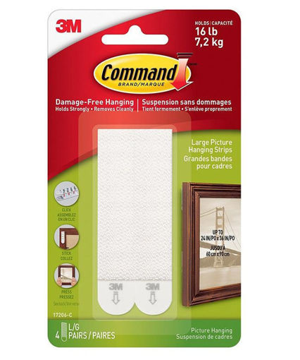 Command 17206 λευκές ταινίες στήριξης 3M 8 τεμαχίων για 7.2kg βάρος