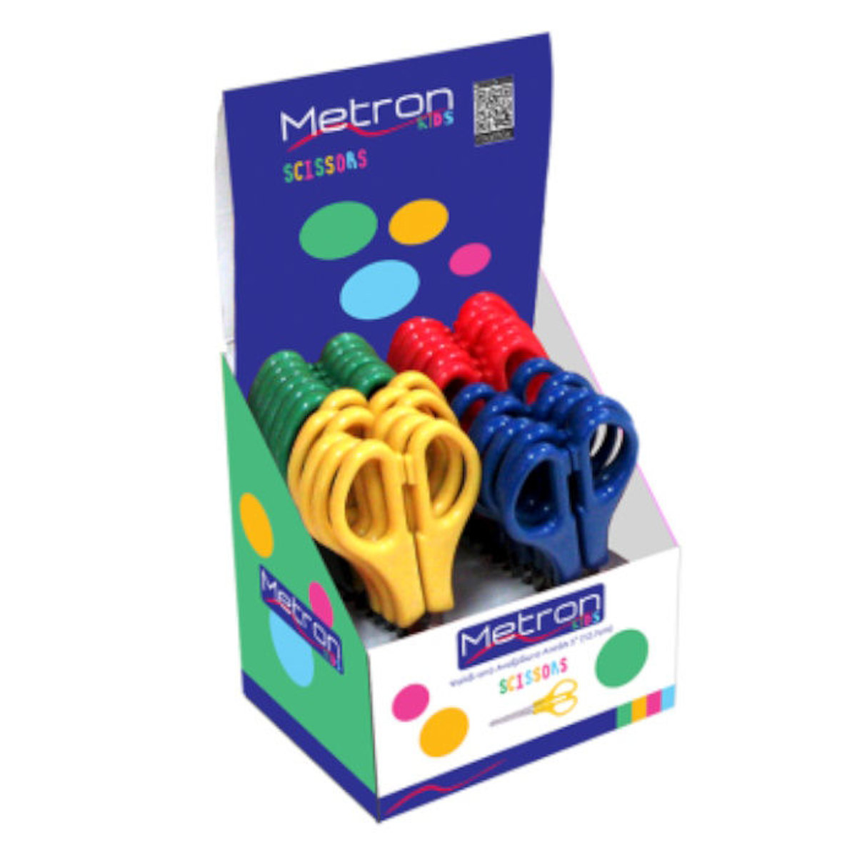 Εικόνα της Metron Ψαλίδι σχολικό Kids 12.7cm 4 χρώματα
