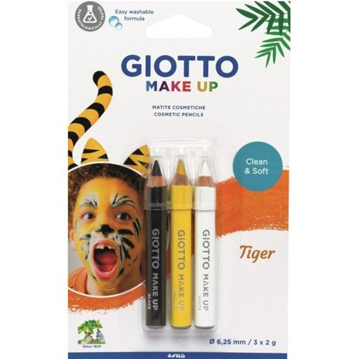 Σετ μολυβιών προσώπου Giotto Make Up με θέμα την τίγρη