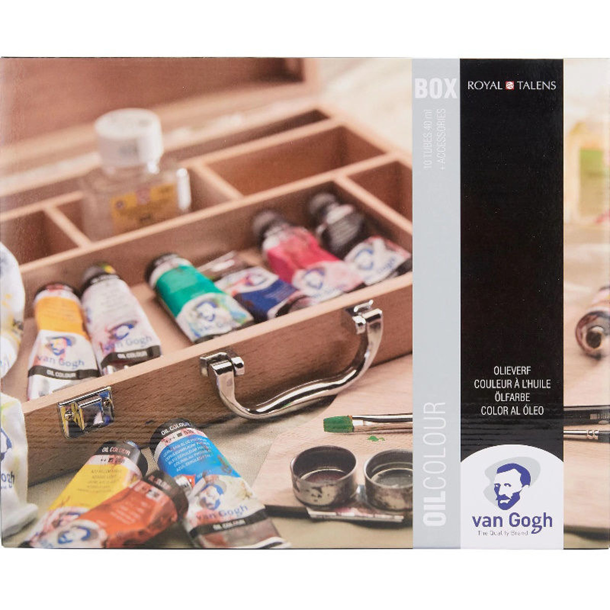 Σετ λαδομπογιάς Van Gogh Basic Box Royal Talens σε ξύλινη θήκη με 10 σωληνάρια