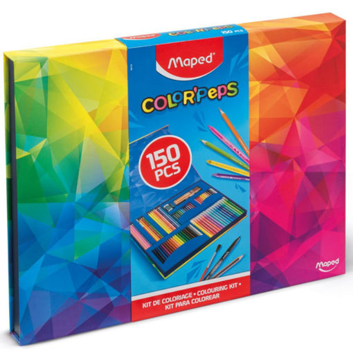 Σετ ζωγραφικής Maped Creative 150 τεμαχίων σε βαλίτσα – μαρκαδόροι, ξυλομπογιές, κηρομπογιές, ιδανικό για παιδιά