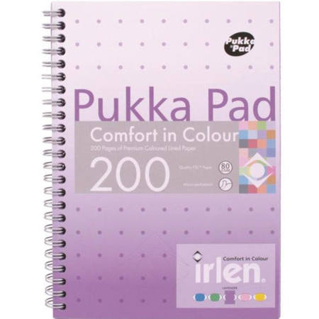 Τετράδιο σπιράλ Pukka Color λιλά Α5 200 σελίδων