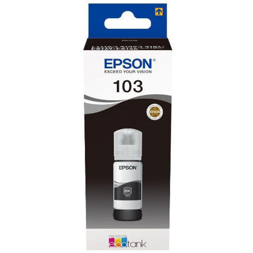 Γνήσιο μαύρο μελάνι Epson 103 σε φιάλη 65ml για καθαρές και ευκρινείς εκτυπώσεις – EAN 8715946663361 – Lichnaribooks.