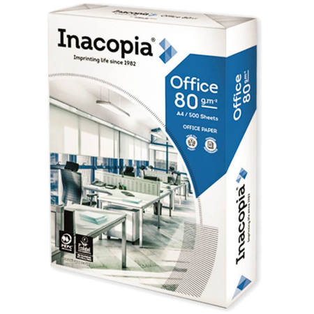 Χαρτί εκτύπωσης Inacopia Office A4 80gr/m² μπροστινή όψη δέσμης 500 φύλλων