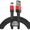 Καλώδιο Baseus USB σε Lightning 1m κόκκινο braided — 6953156283336 Lichnaribooks