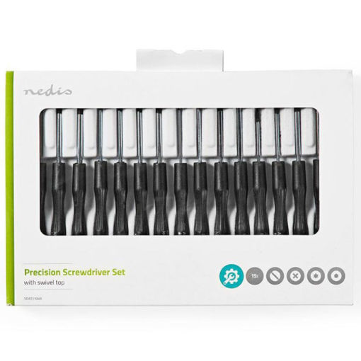 Εικόνα της Nedis Σετ 15 Κατσαβίδια Ηλεκτρολόγου Ακριβείας NEDSDAS110VA
