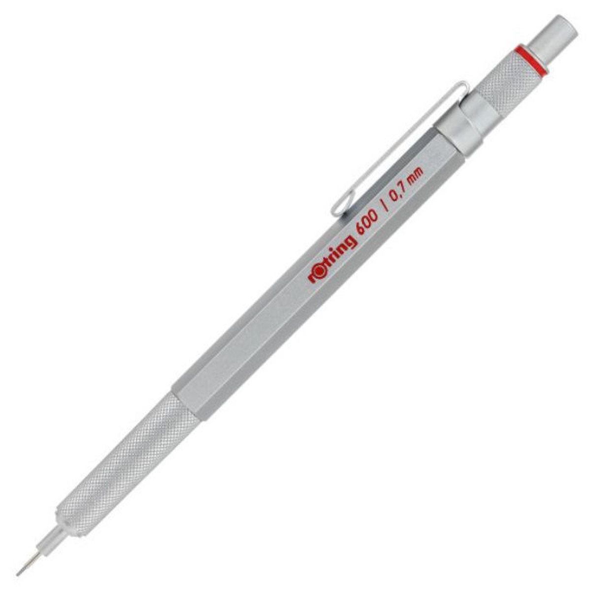 Μηχανικό μολύβι rOtring 600 Silver 0.7mm πλήρης άποψη