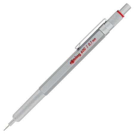 Μηχανικό μολύβι rOtring 600 Silver 0.7mm πλήρης άποψη