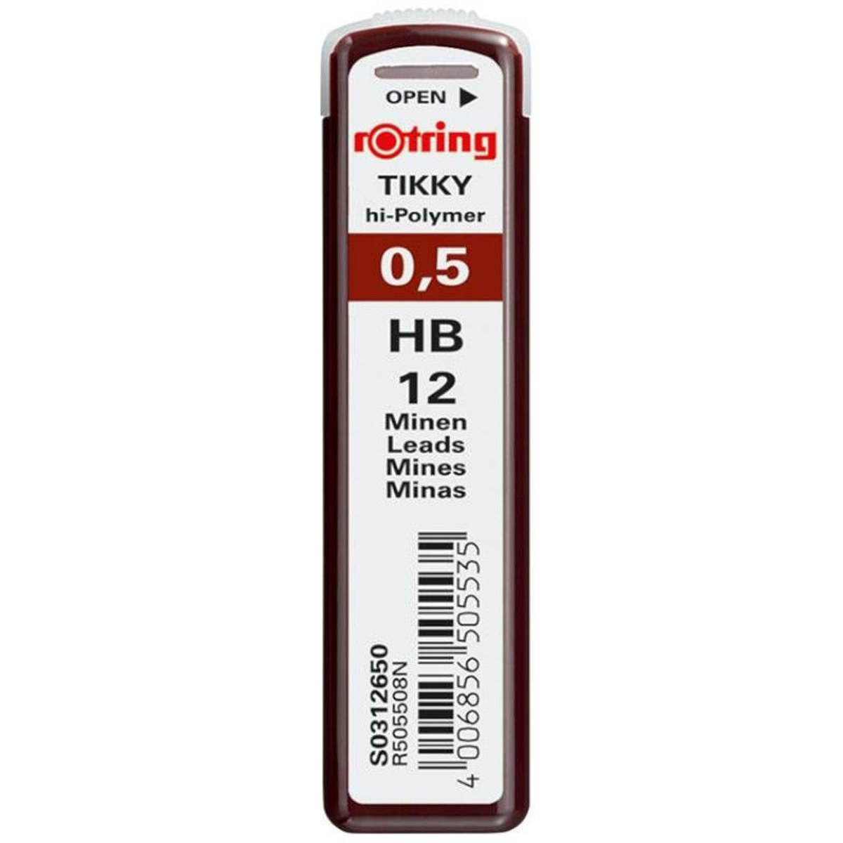 Εικόνα της Μύτες μολυβιών Rotring 0.5mm. HB 12τμχ. Hi-Polymer
