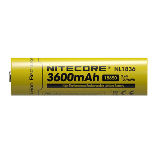 Μπαταρία Nitecore NL1836 3600mAh Li-ion 3.6V 18650 επαναφορτιζόμενη υψηλής απόδοσης, EAN 6952506495979, Lichnaribooks