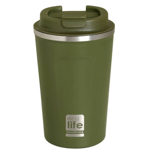 Εικόνα της Θερμός Ecolife Coffee 370ml Ανοξείδωτο Green 33-BO-4118
