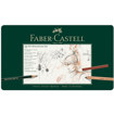 Μεταλλική κασετίνα Pitt Monochrome με υλικά σχεδίου Faber-Castell