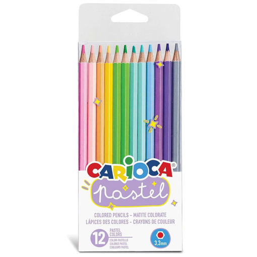Ξυλομπογιές Carioca Pastel 12 τεμαχίων – απαλά παστέλ χρώματα για δημιουργική ζωγραφική – EAN 8003511430344 – Κωδικός 43034