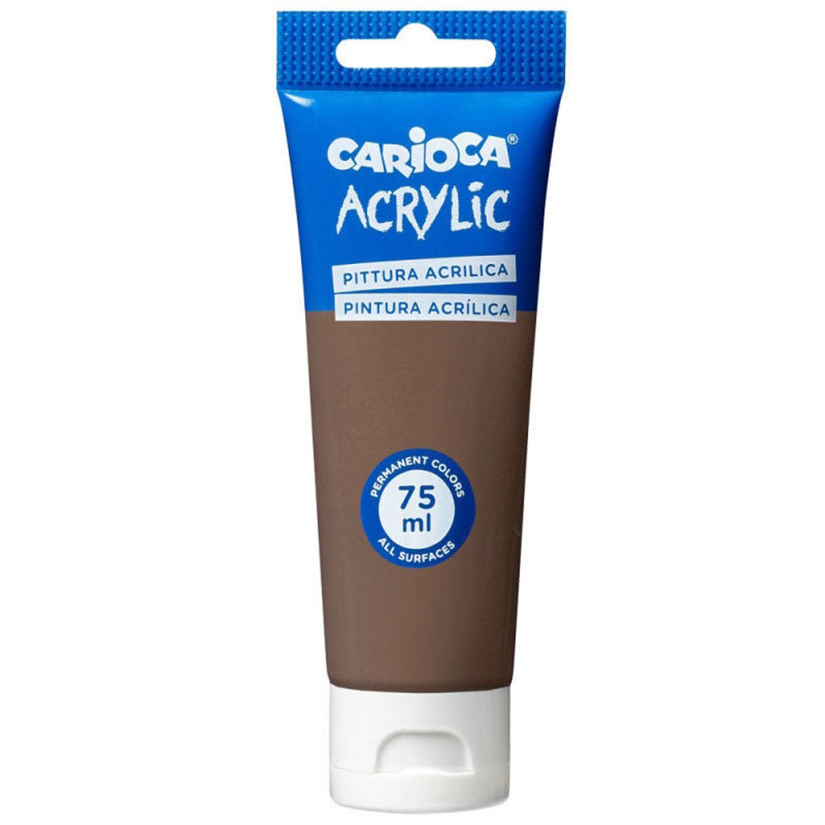 Ακρυλικό χρώμα Carioca Bronze 75ml, μπροστινή όψη σωλήνα