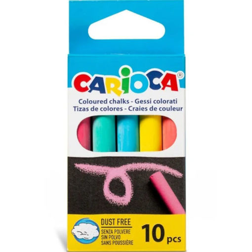 Κιμωλίες Χρωματιστές Carioca 10τμχ Lichnaribooks.gr 8003511435547