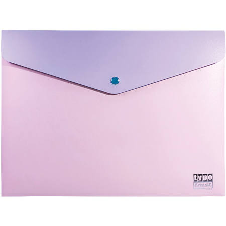 Εικόνα της Ντοσιέ κουμπί Double παστέλ ροζ λιλά 34x25cm FP25604-09