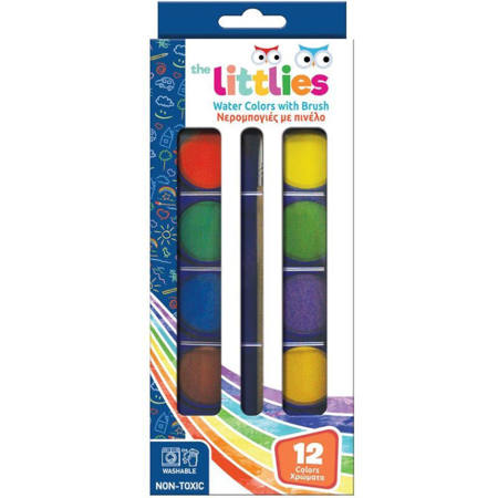 Εικόνα της Νερομπογιές The Littles 12τεμ με πινέλο 0646087