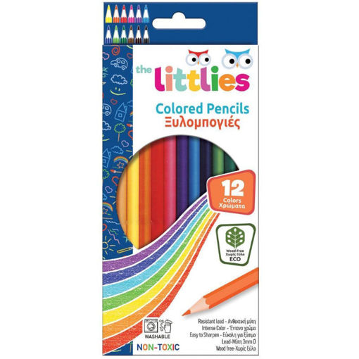 Ξυλομπογιές The Littlies 12 τεμάχια σε χάρτινη κασετίνα – ζωηρά χρώματα για παιδιά και μαθητές – Κωδικός 646756